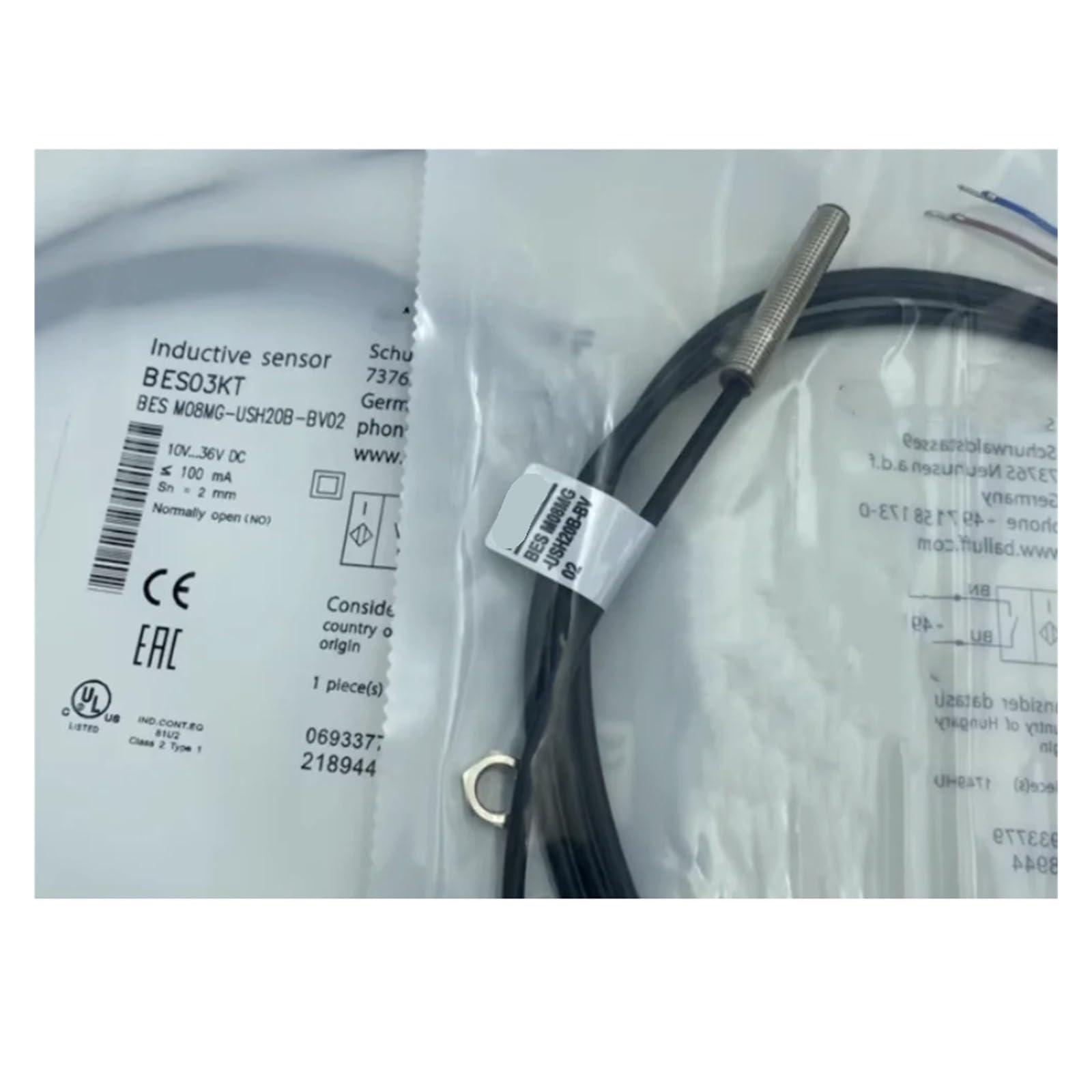 Cjkxpzmh One Color 1Pcs M08mi-Psc20b-Bv02 Bv03 Bv05 Proximity Switch Sensor(M08mi-Psc20b-Bv03)