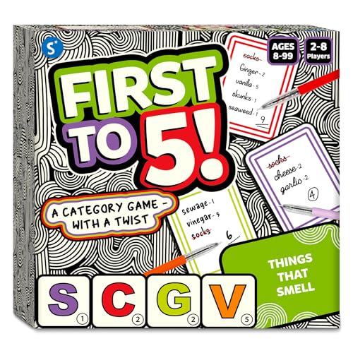 Skillmatics Board & Card Game - First to 5, Category