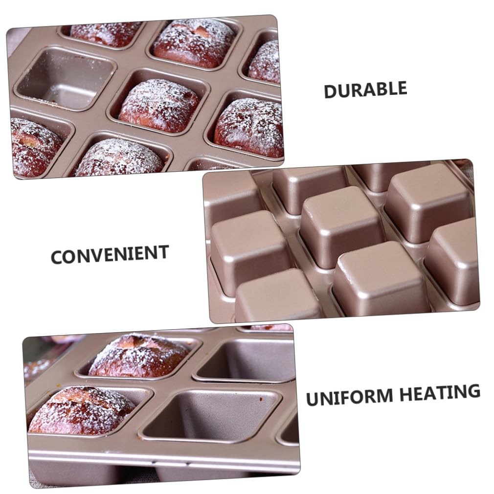 TOYANDONA Moule à Gâteau et Facile à Nettoyer Chauffage Uniforme en Acier Carbone Antiadhésif Carré 9 Compartiments pour Pâtisserie Maison