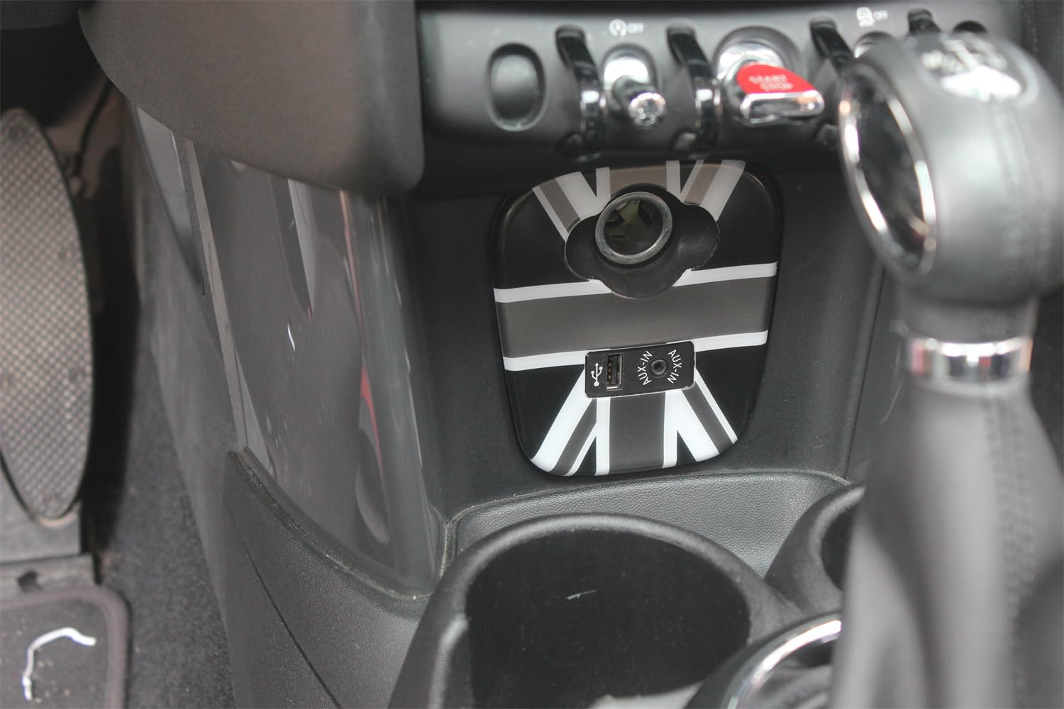 mini cooper cigarette lighter USB Cigarette Lighter Cover Compatible with Mini Cooper F55 Hardtop F56  Hatchback F57 Covertible (Union Jack Grey) : Amazon.de: Automotive