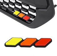 Vista 3 de Emblema de rejilla frontal tricolor, calcomanías de emblema para camiones, accesorios para automóviles compatibles con Toyota Tacoma 4Runner Tundra