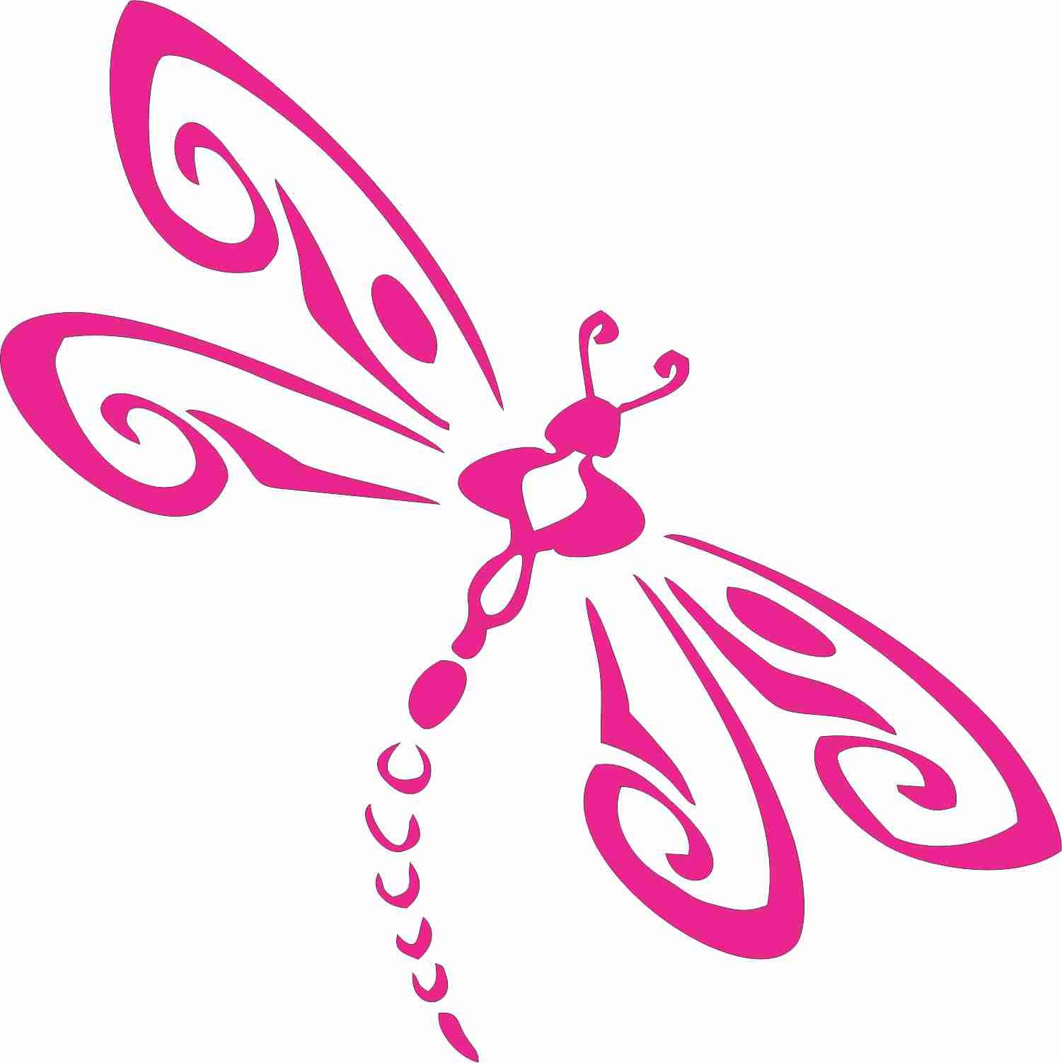 Pink Dragonfly - Die Cut Vinyl Window Decal/Sticker for Car/Truck 5"x5"
