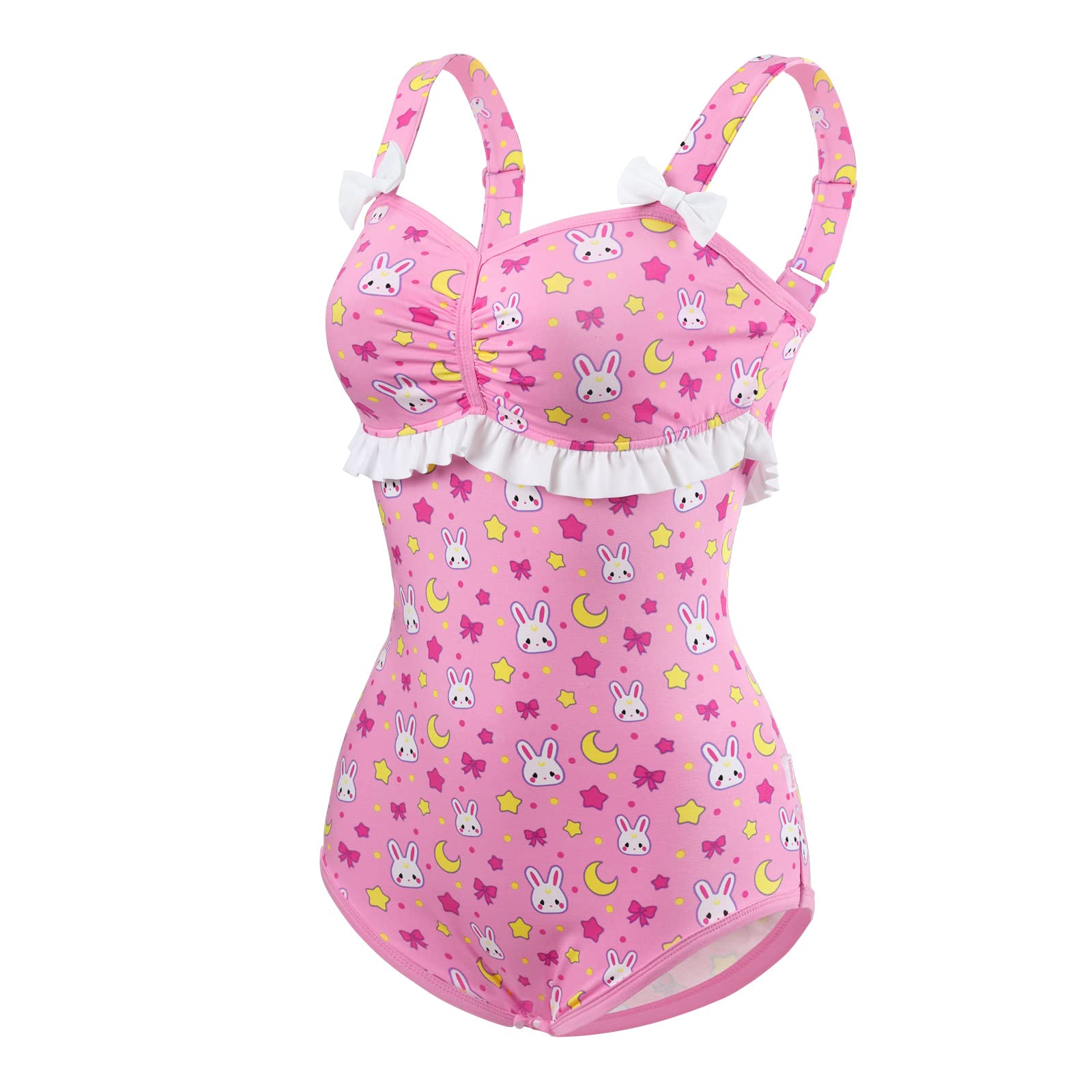 LittleForBig Bawełniany śpioszki Onesie Piżama Bodysuit-Usagi Moon/miś przyjaciele