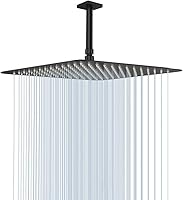 Vista 98 de NearMoon - Cabezal de regadera grande de acero inoxidable cuadrado de lujo en cascada, para instalar en el techo o la pared