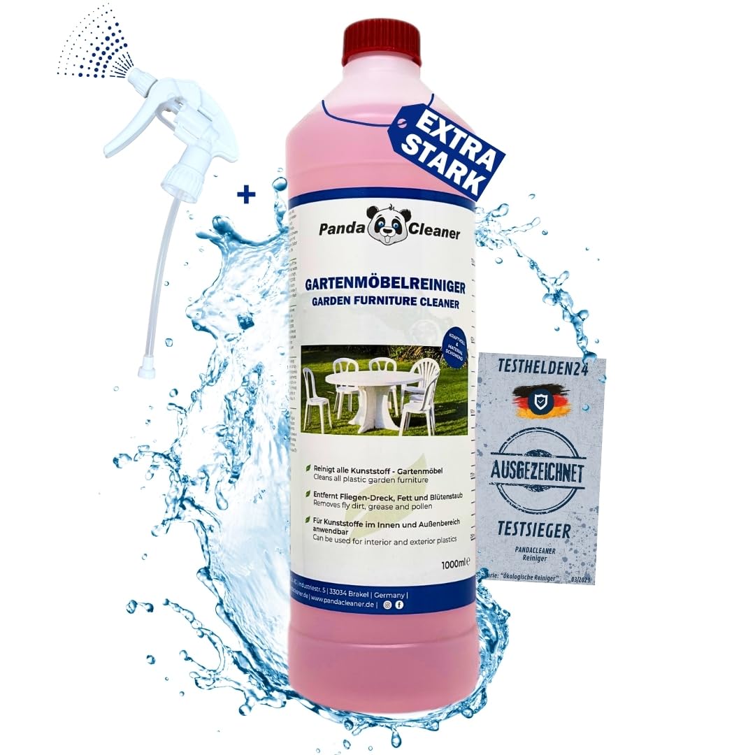 PandaCleaner Gartenmöbel Reiniger Kunststoffreiniger 1000 ml Premium Konzentrat