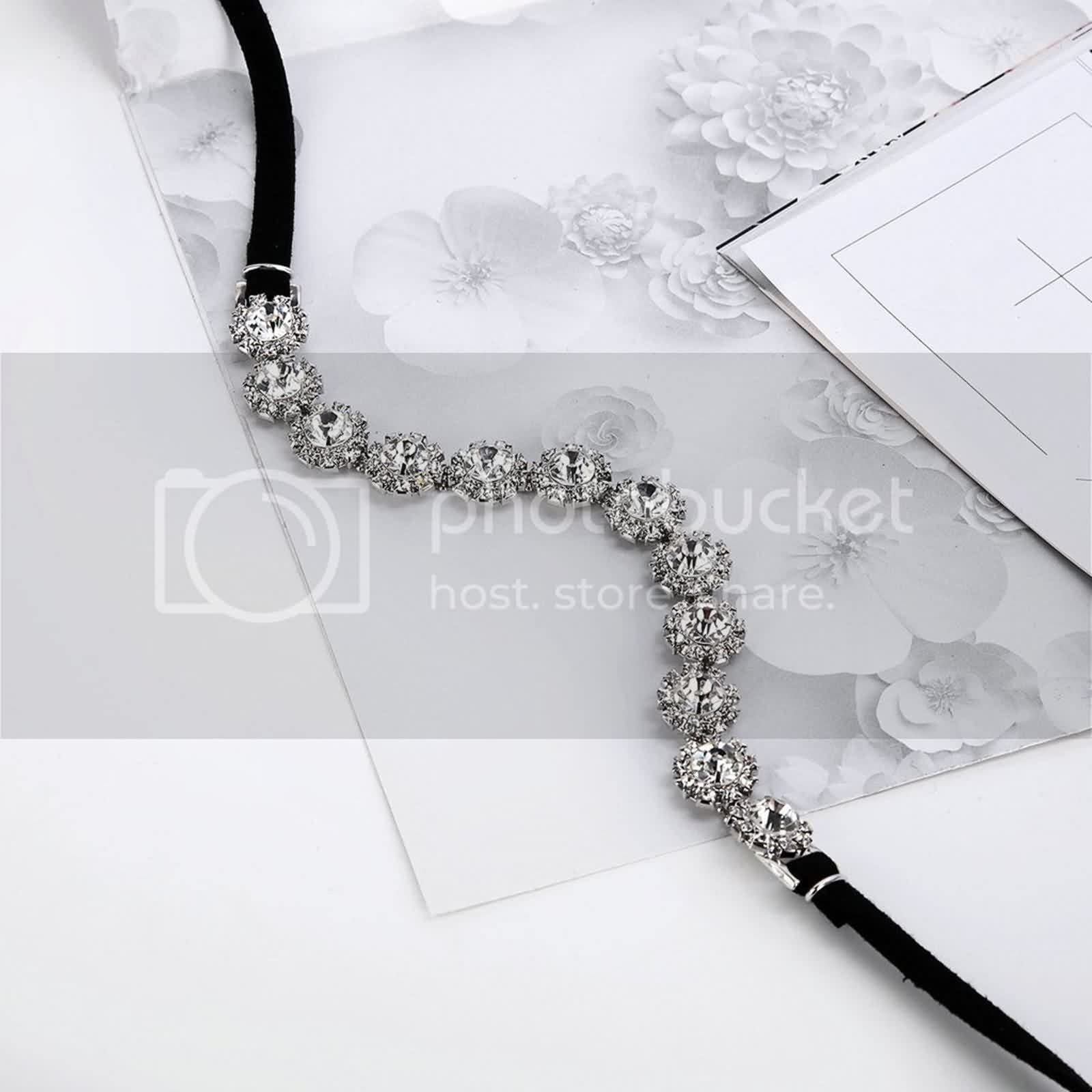Gargantilla bohemia, collar de terciopelo con flores de cristal, accesorios de disfraz de Halloween, anime, cosplay, regalos góticos para mujeres, Cristal, Circonia cúbica