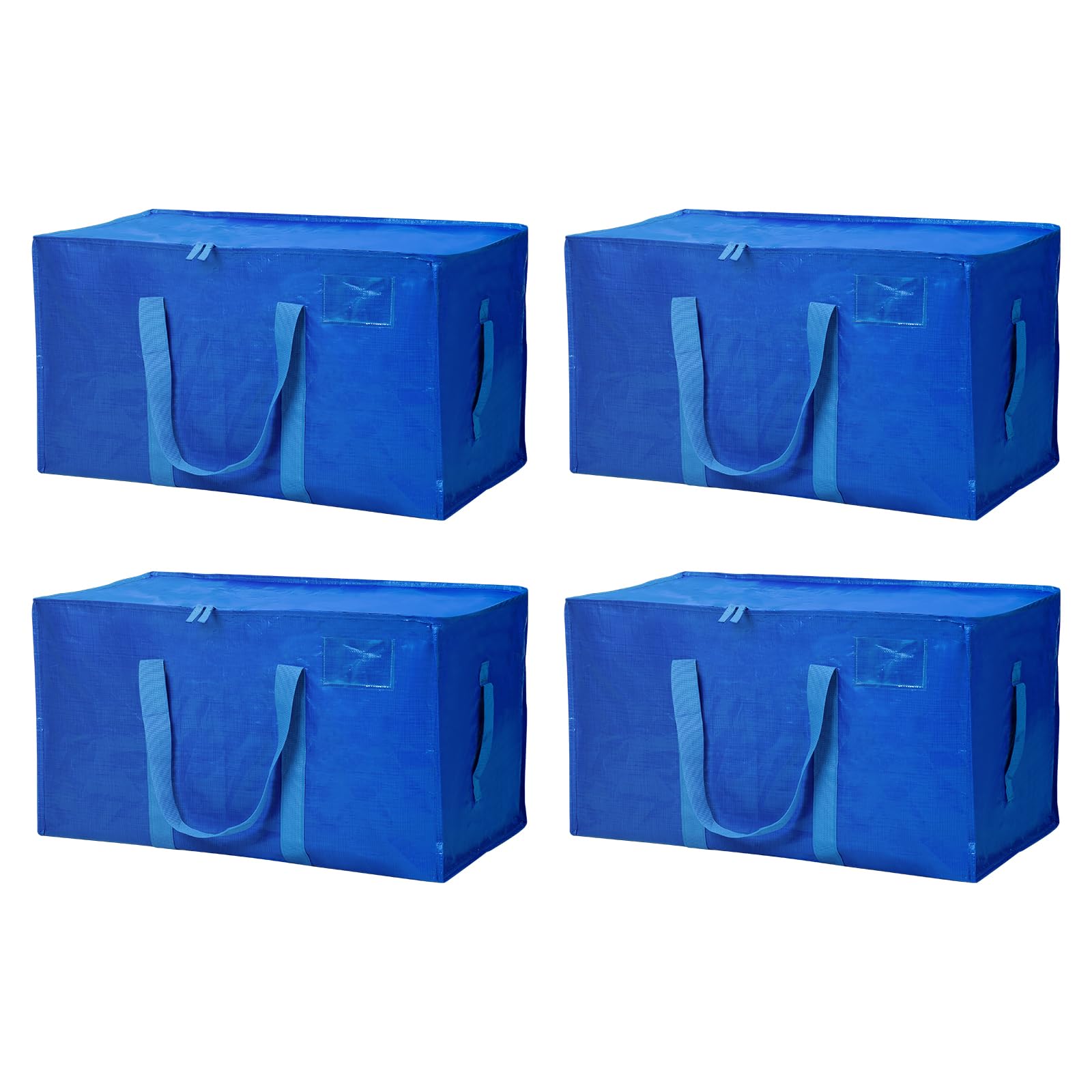 Cinnani Kit de 4 Bolsas de Almacenamiento XXL,90L Bolsas Mudanza Fuertes para Ropa,impermeable,con asas fuertes,para mudanza,viajes,camping,decoraciones de festivales,almacenamiento,67x36x38cm