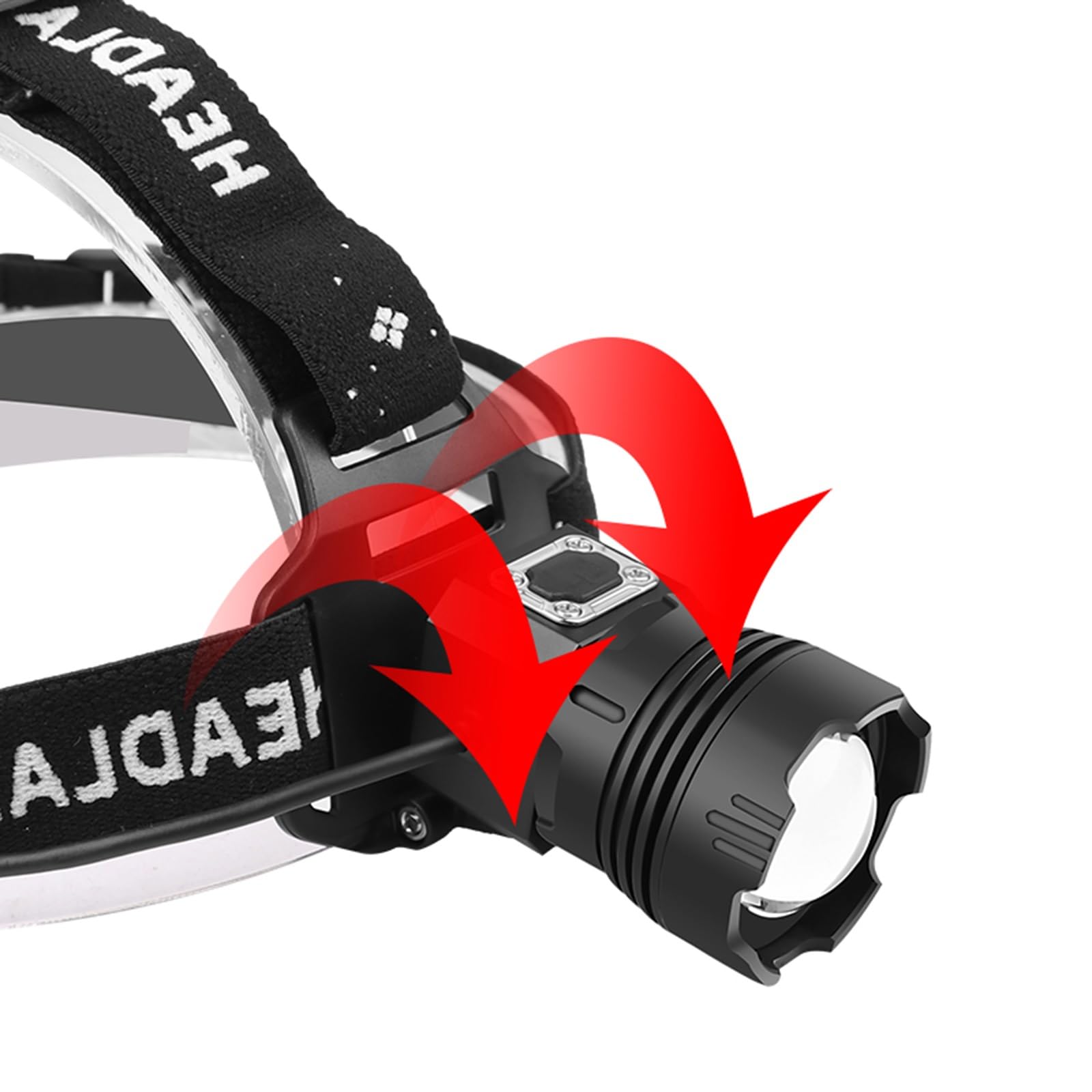 Lampes frontales Lampe frontale rechargeable ultra lumineuse pour adultes – Lampe frontale LED étanche avec 5 modes et interrupteur à capteur – Parfaite pour le camping, la randonnée et l'utilisation