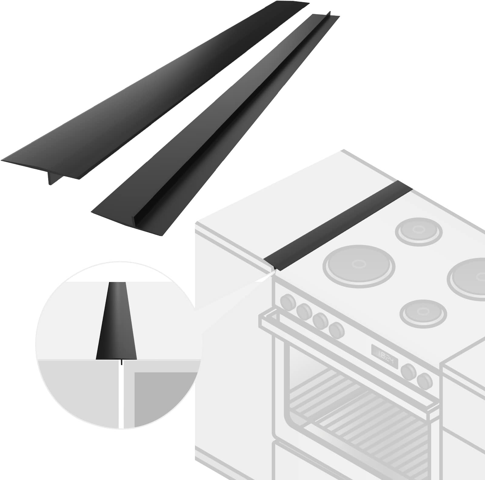 2 Pack Silicone Stove Counter Gap Cover