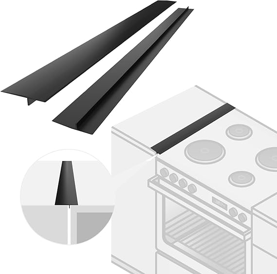 ddLUCK 2 Pack Silicone Stove Hob Counter Gap Cover, 63cm/25" Cooker Gap