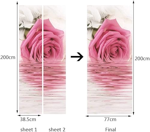 Decoración de puerta 3D, adhesivo de pared extraíble de 30.3 x 78.7 pulgadas, resistente al agua
