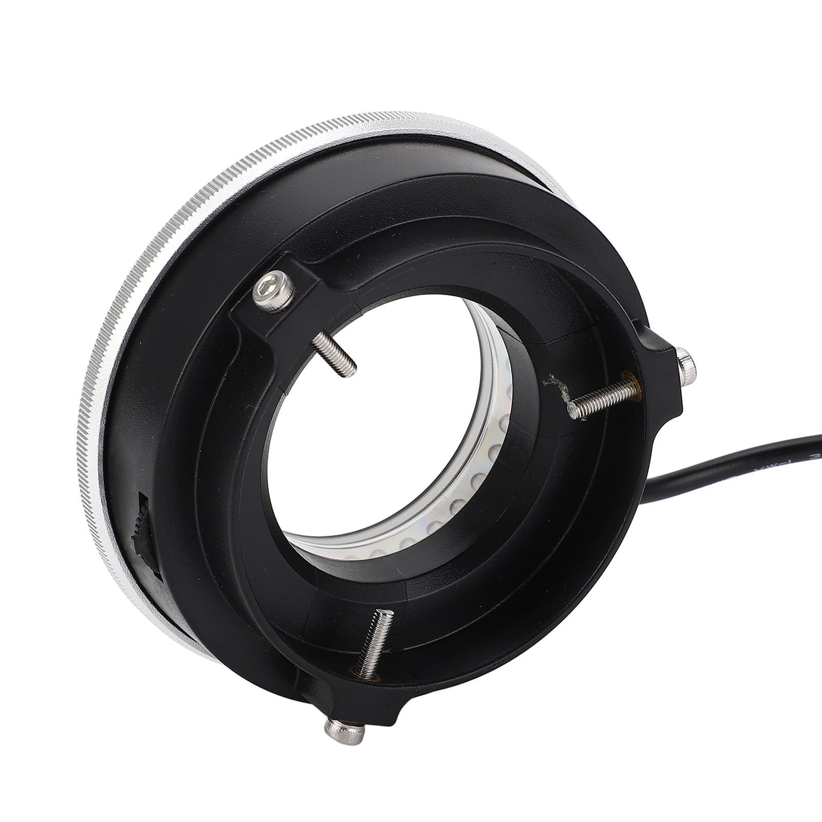 Microscopio Fuente de Luz Polarizada Luz Circular LED óptico de Metal 96 Cuentas Apertura Giratoria Visualización Clara para Inspección de Cámara Estéreo Trinocular Binocular Monocular
