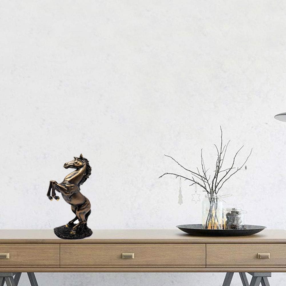 Lependor 12 inch Standing Horse Resin Statue for Home Decor Animal Ornament Sculpture Art Figurine Decorative - Bronze