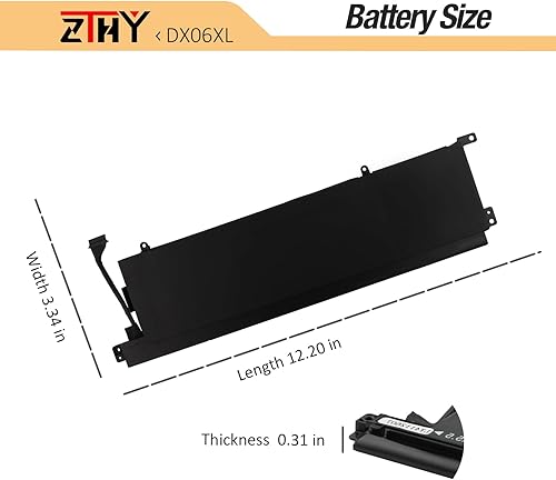 Miniatura 7 de ZTHY DX06XL - Batería para portátil compatible con HP Omen X 2S 15-DG 15-DG0000NC 15-DG0001NC 15-DG0003NC 15-DG0010NR 15-DG0018TX 15-DG0020TX