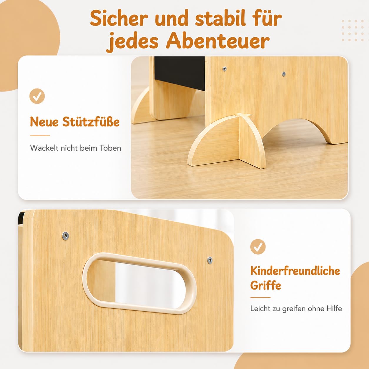 Olvy Kids 4-in-1 Montessori Lernturm - Learning Tower - Trittleiter Holz - Kindertritt 4 Stufen - Küchenturm Kinder - Steh Lernturm ab 1 Jahr - Kindertreppe Faltbar
