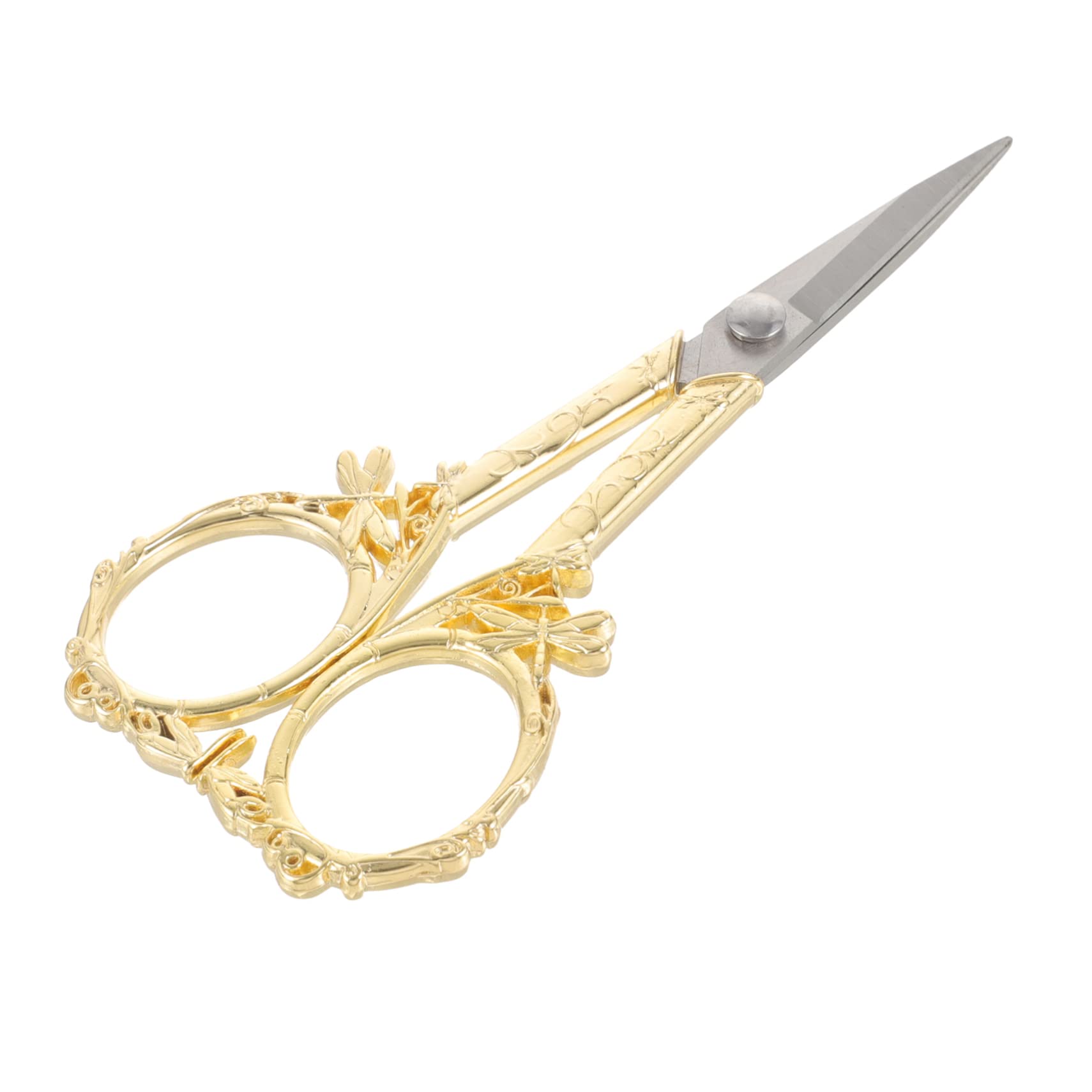 SEWACC 4 Pièces ciseaux de bricolage ciseaux de couture fil à crocheter cisailles à fileter scissors broderie à la maison scolaires Acier inoxydable Golden