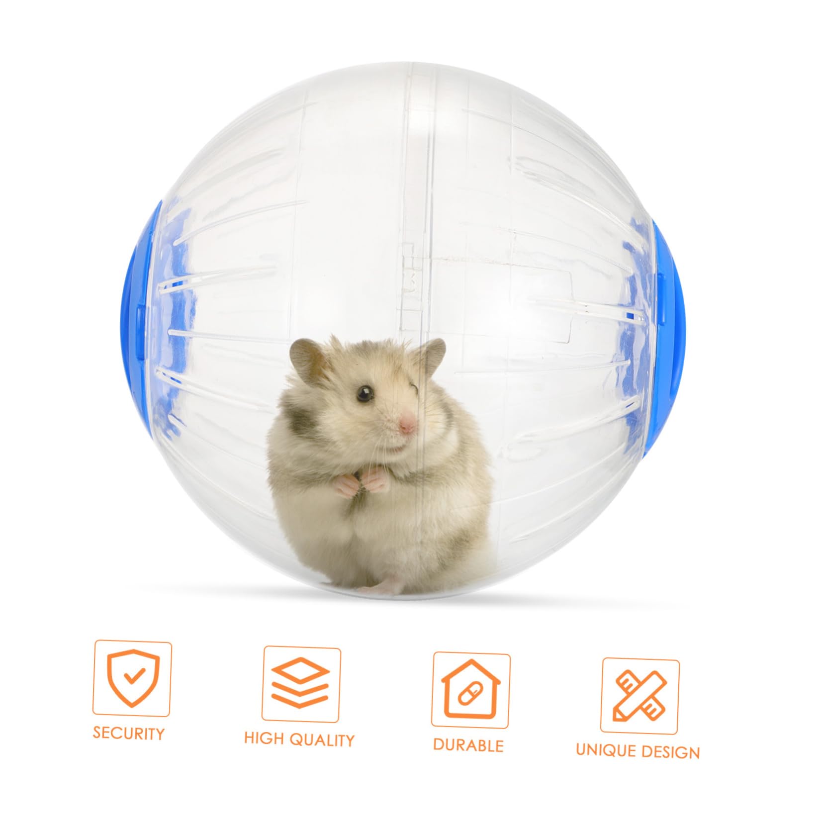 BUGUUYO 15cm Blue Non Running Ball for Hamster Hamster Wheel Ball Toy Crystal Safe for Pet Plaything Exercising Toys Roller Plaything