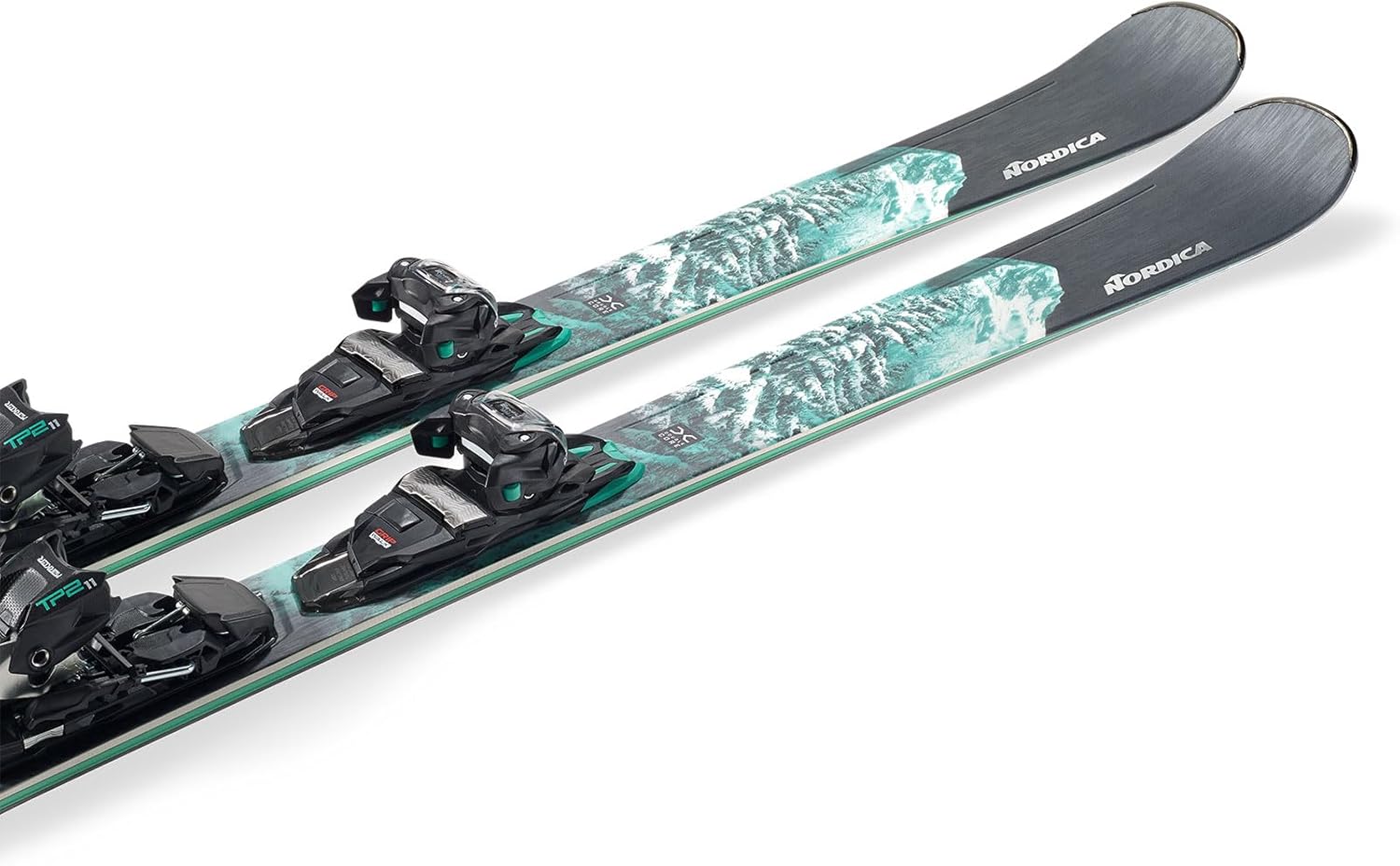 NORDICA Women's Wild Belle DC 84 Stable Durable Chassis Maneuverable All Mountain Alpine Snow Skis with TP2 Light 11 FDT Bindings