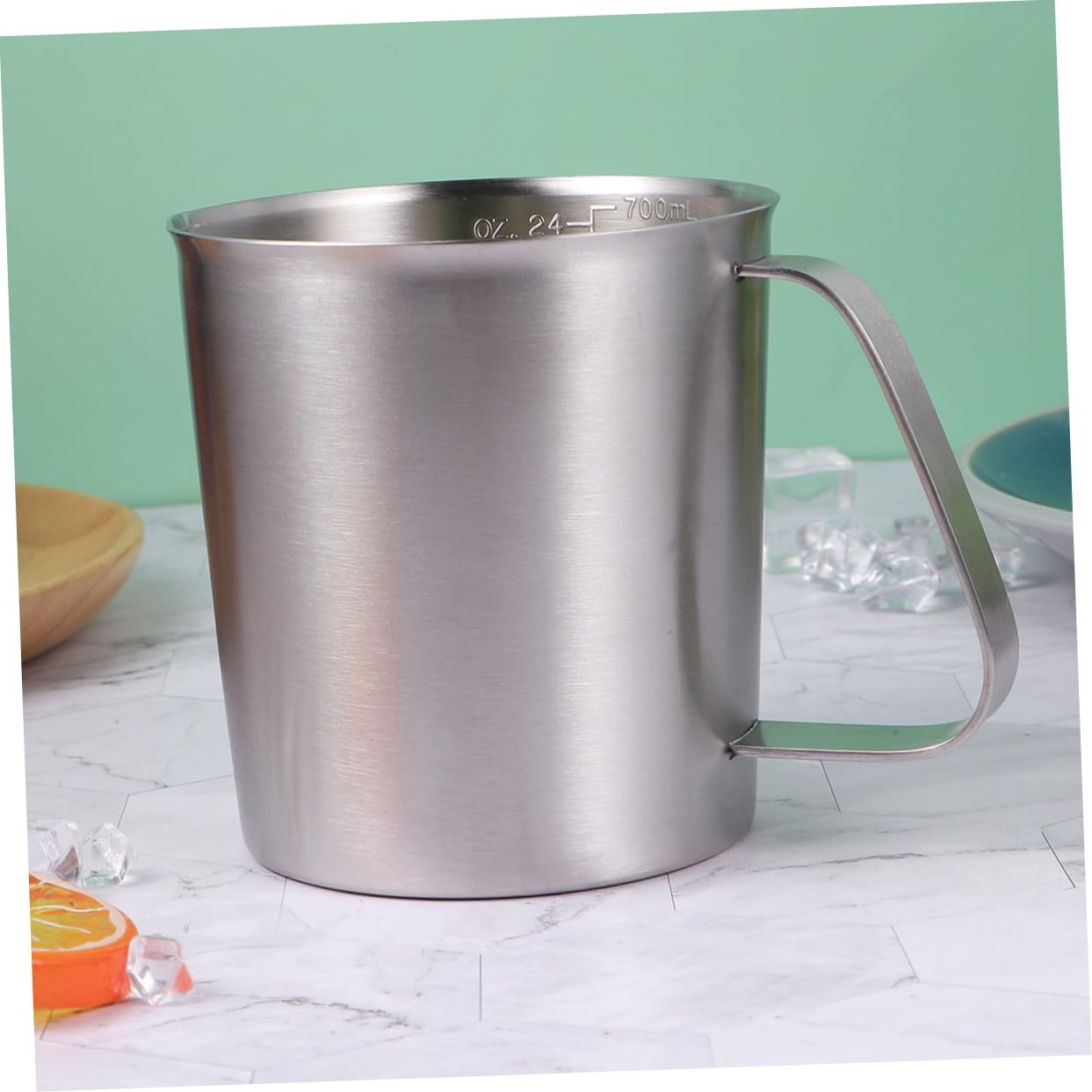 Alipis Bicchiere da cucina in acciaio inossidabile 304 con superficie graduata e facile consultazione per uso quotidiano in cucina e pasticceria