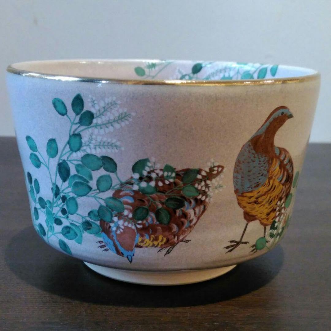 Amazon.co.jp: 山田宴三 作 松平康邦監修 皇居花鳥図 茶碗 九月 萩