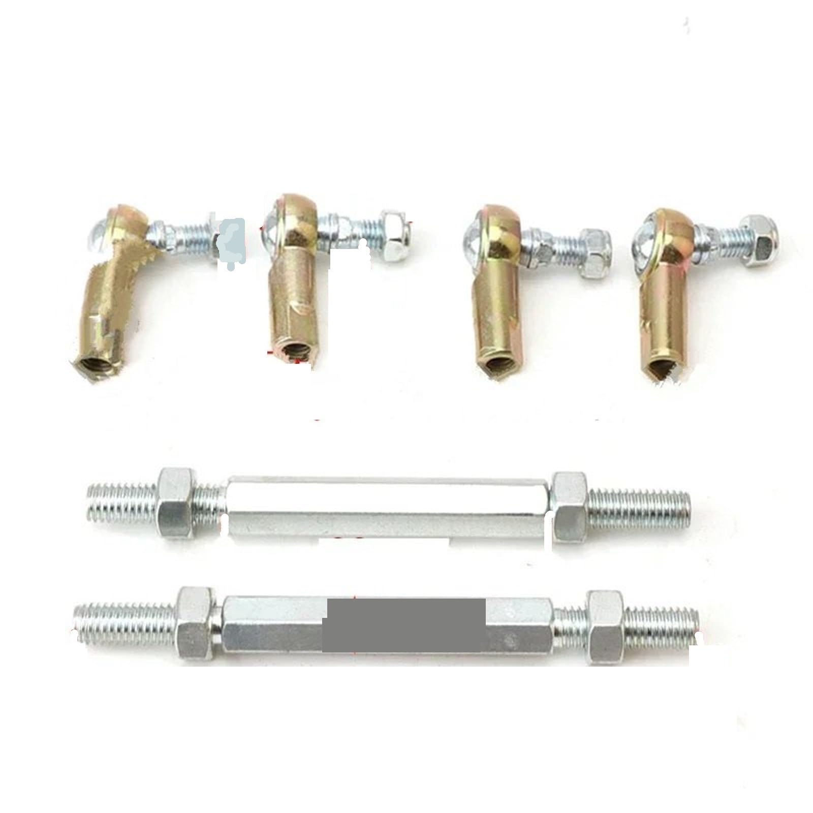 Rótula de suspensión Compatible con 49cc 50cc Go-Kart Buggy Scooter Quad M8 palanca de dirección Kit junta esférica varilla amarre 80mm-315mm(1 pair 300mm)
