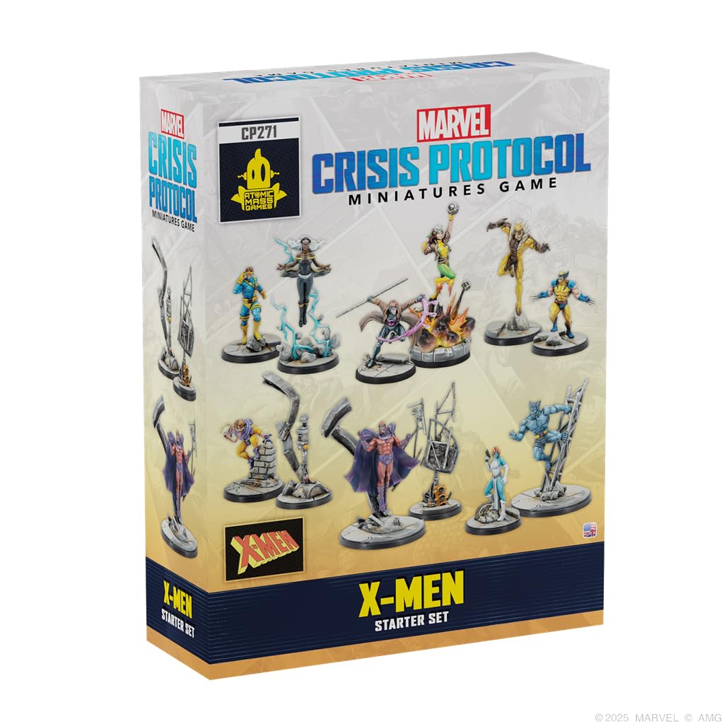 asmodee Marvel Crisis Protocol: X-Men Starter Set, Miniatures Game, Ages 14, for 2 Players, 90 Minutes per Game, Spanish