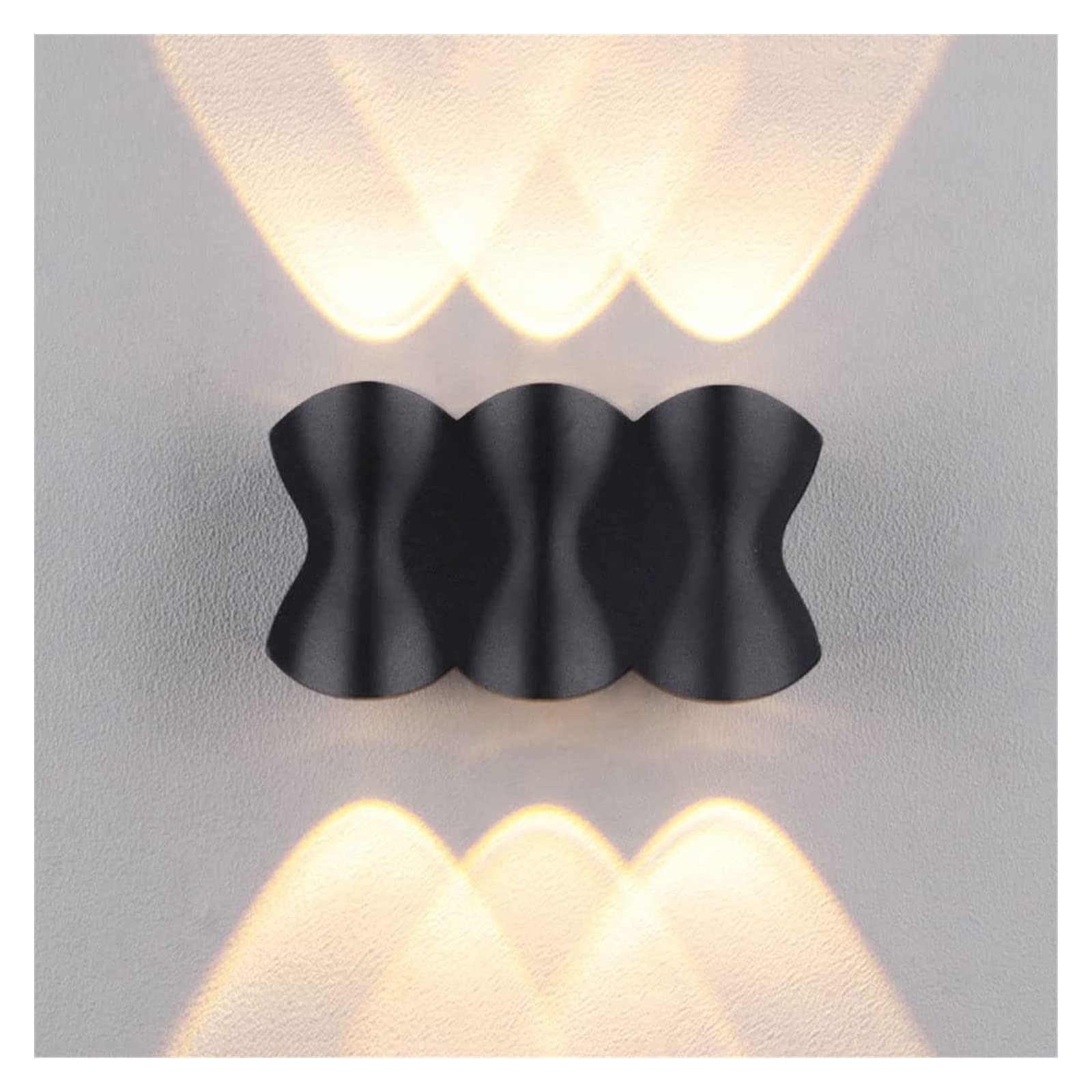 SXWNBIFH wall lamp Wall Lamp Light LED Outdoor Wall Light Black Porch Lamp, Up Down Aluminum Wall Sconce, IP65 Waterproof Indoor Wall Spotlights, Garden Lights Bathroom Sconces, 3000K Exterior Wall