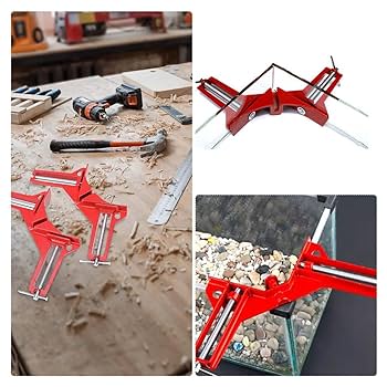 2 Pinces Angle Droit 90° - Serre-Joint Menuiserie, Soudure, Cadre Photo - Alliage Aluminium