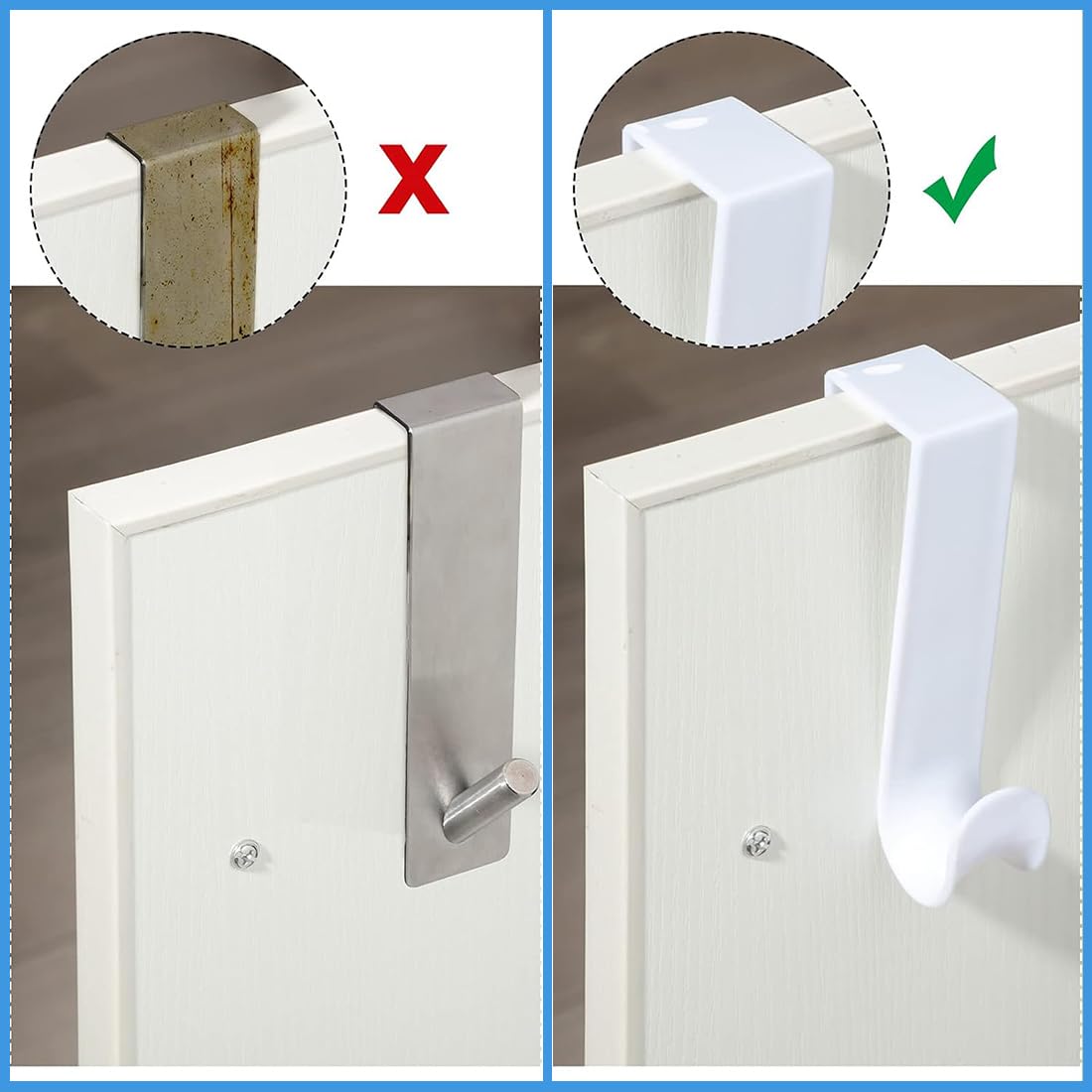 5 Pezzi Appendi Accappatoio Bagno, in Acciaio Inox,Ganci per Asciugamani Universali,Salvaspazio Appendi Asciugamani Bagno Gancio Accappatoio Doccia,per Termoarredo Bagno(Bianco)