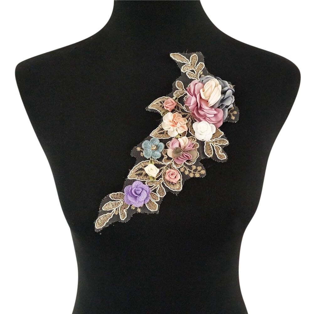 Appliques Ali Di Angelo In Pizzo Ricamato - 31x11 Cm O 39x15 Cm, Per Abiti Da Sposa O Serata - Foto 7