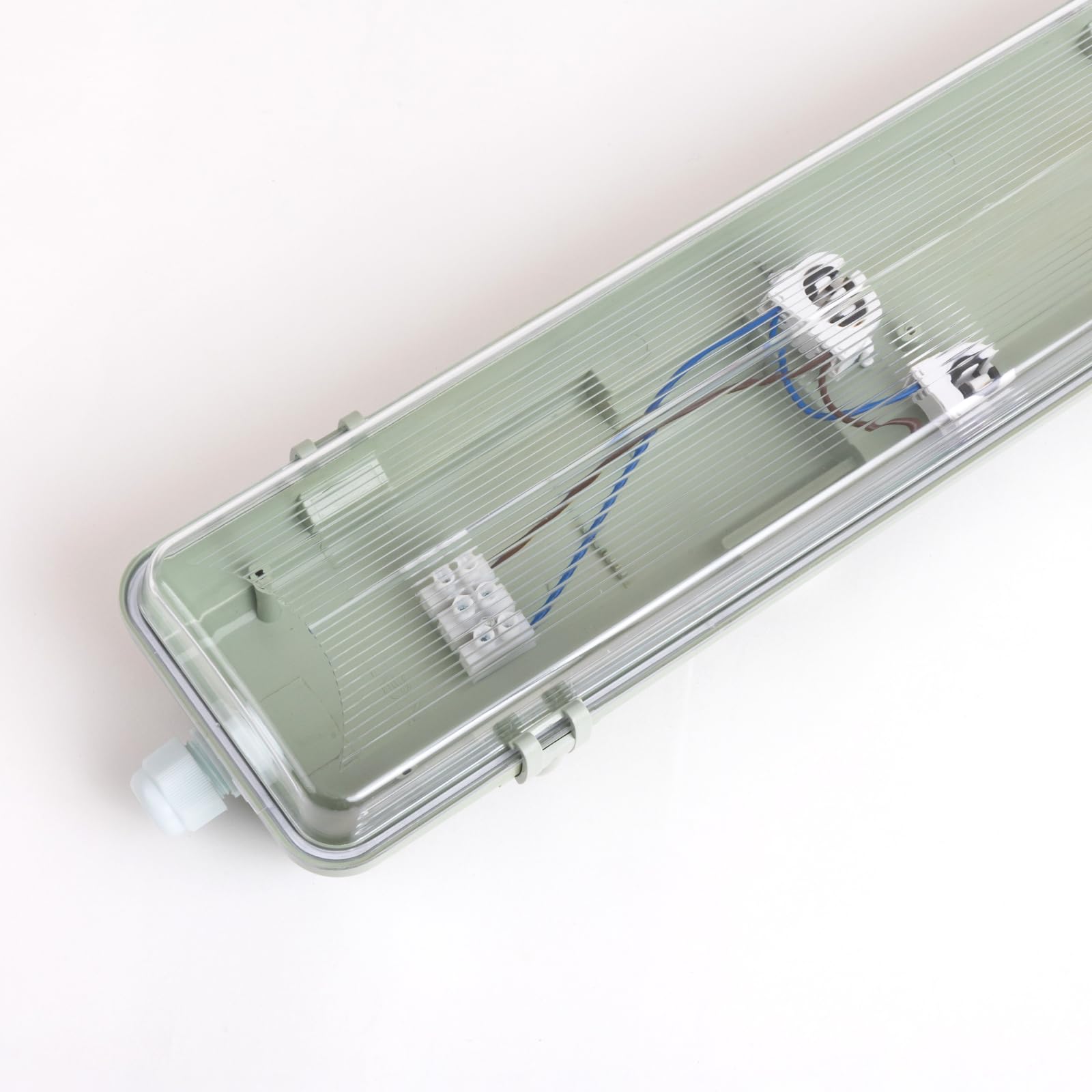 LED Feuchtraumleuchte Wannenleuchte 120cm mit 2x 18W T8 Röhre 3600lm 6000K IP65… (Kaltweiß, 120cm mit LED Röhre)