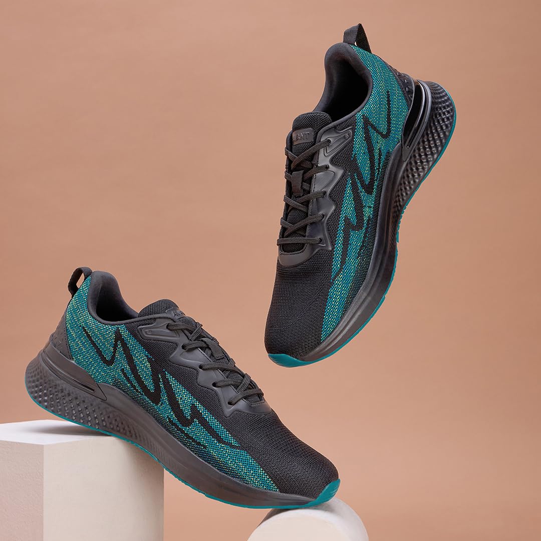AVANT Men's Spectrum Running and Training Shoes-Superior Traction,Anti Skid, Lightweight, Multi Directional Flexibility, Enhanced Cushioning, Sports Footwear (AVMSH138CL01UK10_Black/Blue) 1