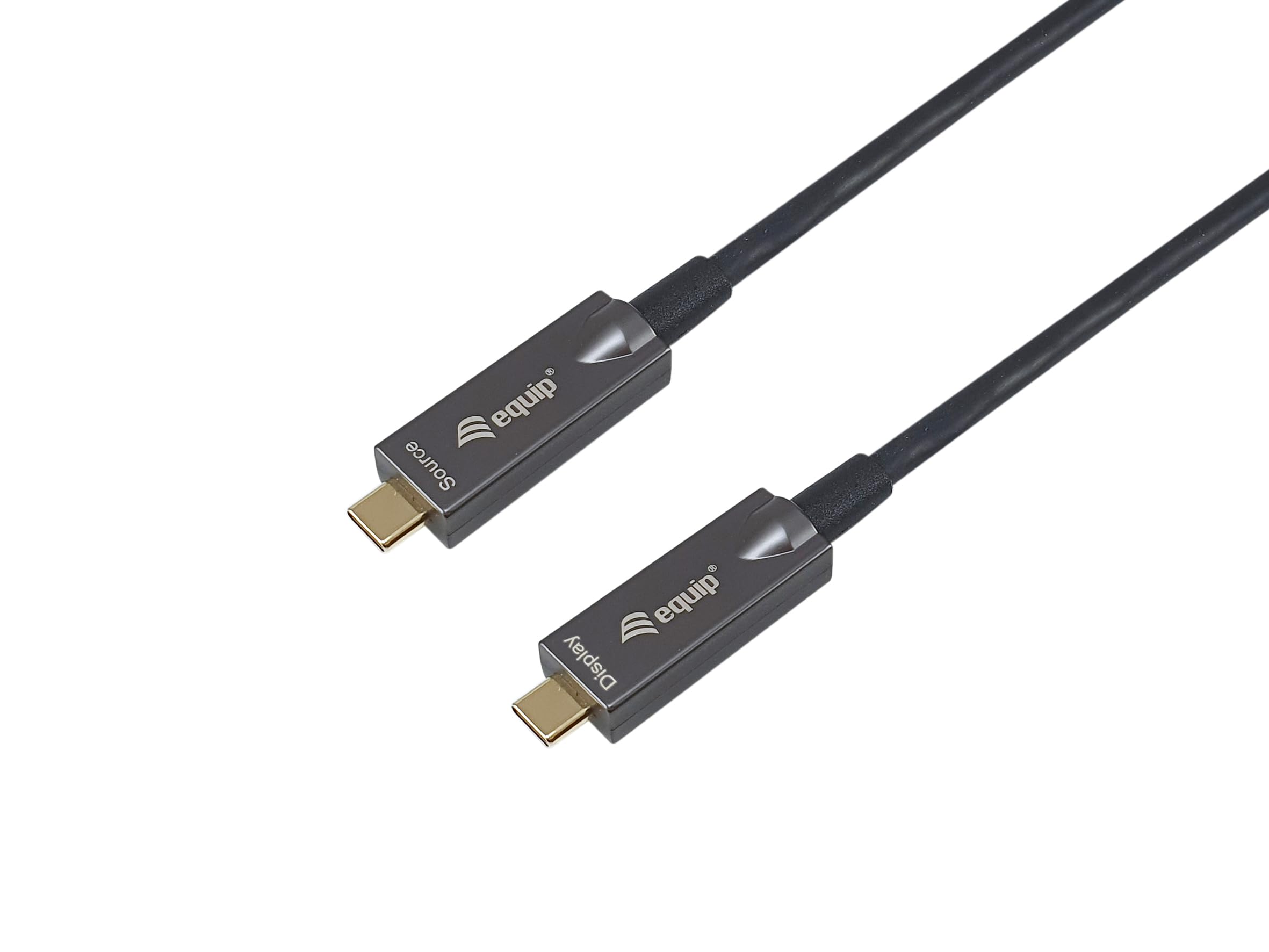 Equip UsB-C Aktives Optisches Kabel - M/m - 10m - Pd 60w - 4k/60hz - 10gbps - Video+data+pd (119462)