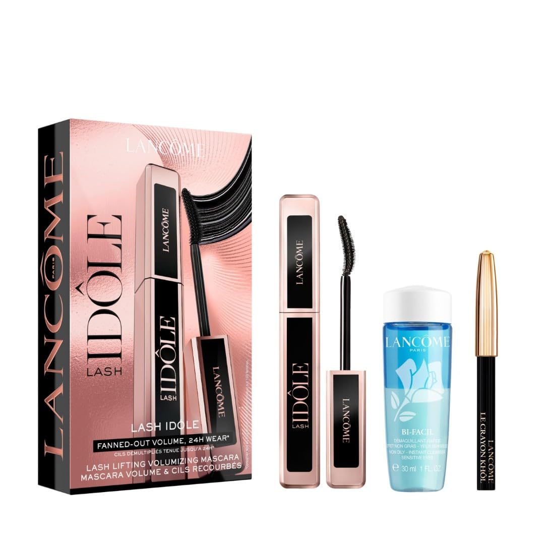 Lancôme Lash Idôle Lash-Lifting & Volumising Waterproof Mascara, Black Mascara for Instant Volume, Length & Lift, Smudge Proof & Up To 24H Wear, Black