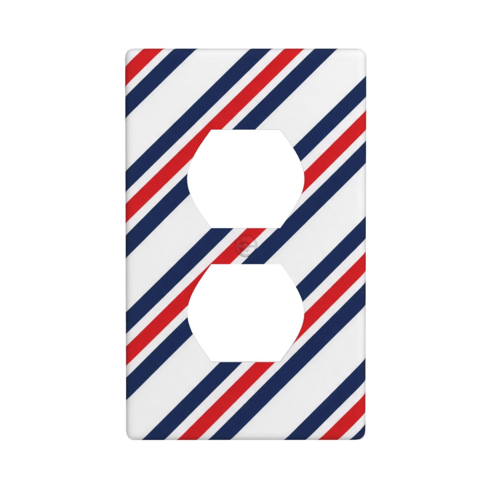 Diagonal Stripe Art Decorative Switch Plate Cover-Unbreakable Polycarbonate Wall Plate for Home Office, 1 Gang with Screws