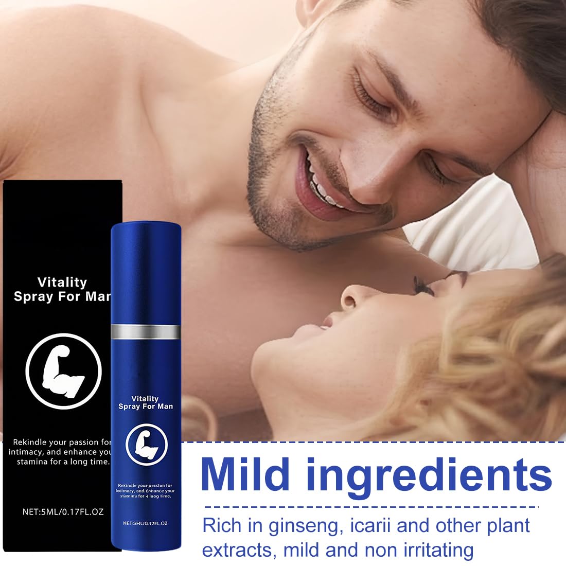 1 Piezas Spray Retardante para Hombres, Spray para Mejorar el Rendimiento y Durar Más Tiempo, tecnología de tercera generación 3.0