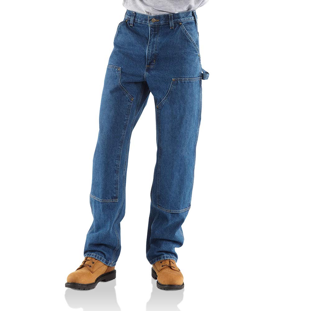 Carhartt Męskie dżinsy o luźnym kroju, ciężkie dżinsy z podwójnym przodem, Utility Logger Jean