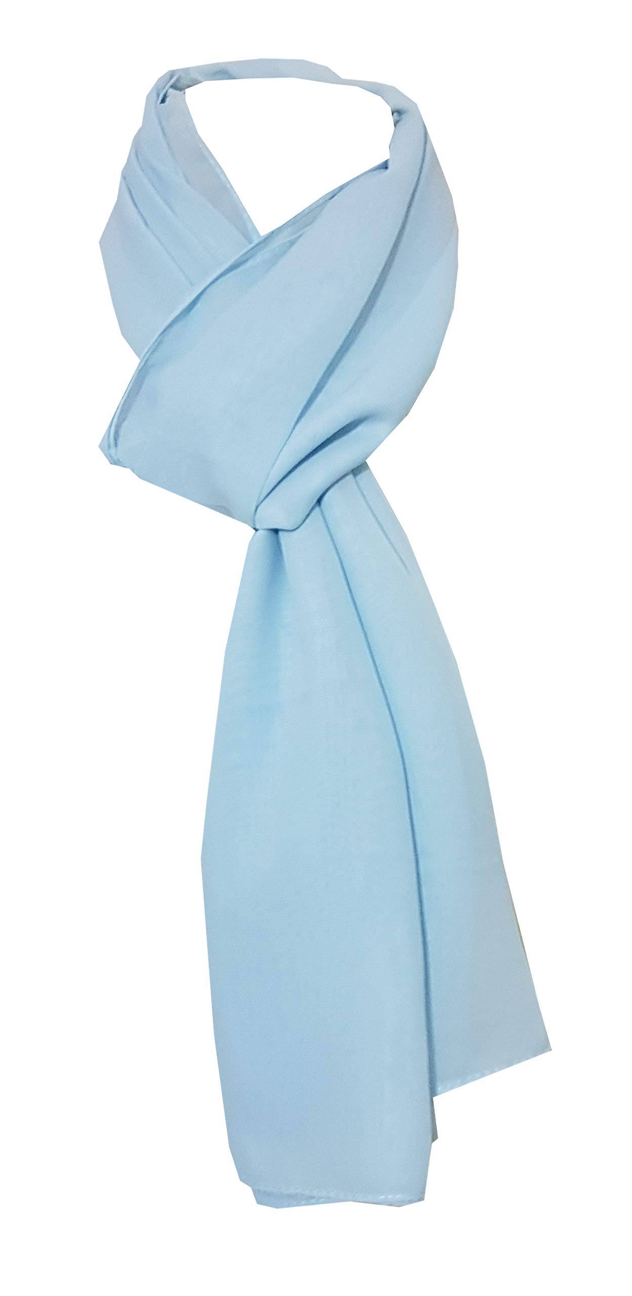 KSC New Classic Silky Feel See Through Chiffon Scarf Wedding Shawl Bridesmaid Scarves Party Wear Day To Evening Occasions Wrap/Shawl/Dupatta Beautiful Colors (Pale Blue #4*)