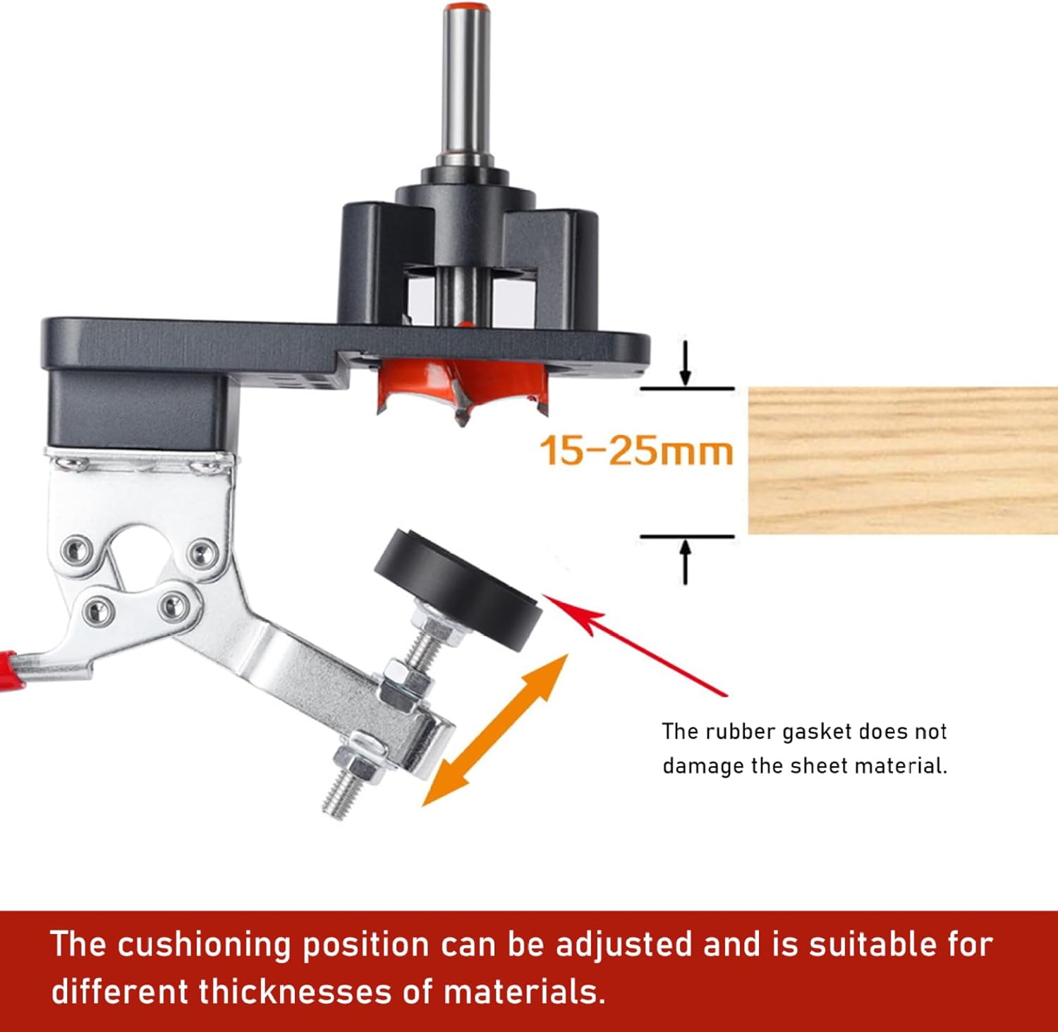 Concealed Hinge Jig, 35mm Aluminum Alloy Door Hinge Jig, Accurate Cabinet Door Installation Tool, Adjustable Quick Punch Cabinet