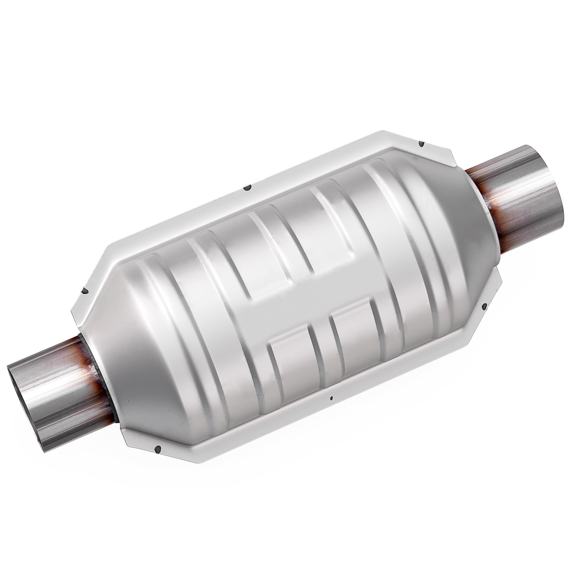 ASOPARTS 2" Universal Catalytic Converter, 2" Inlet/Outle Cat Converter with Heat Shield and O2 Port