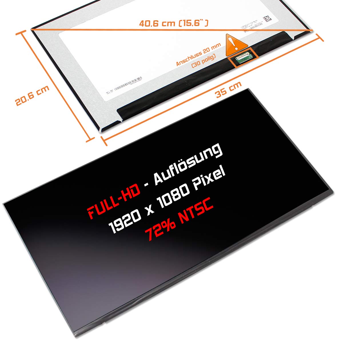 15,6" LED Display matt passend für LM156LFDL IPS Full-HD