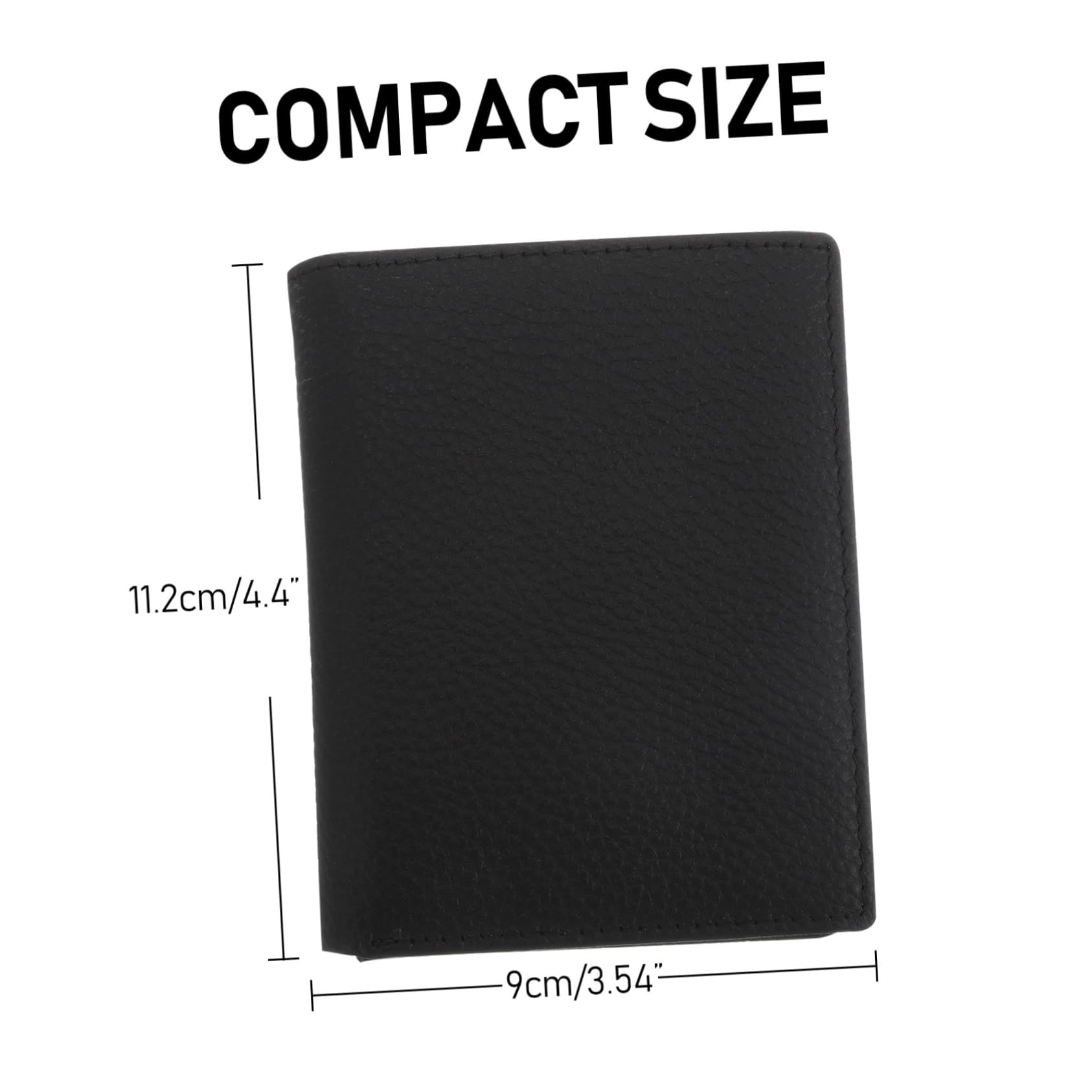 Parliky Leather Id Cards Holder Credit Cards Purse Multi Functional Zipper Wallet