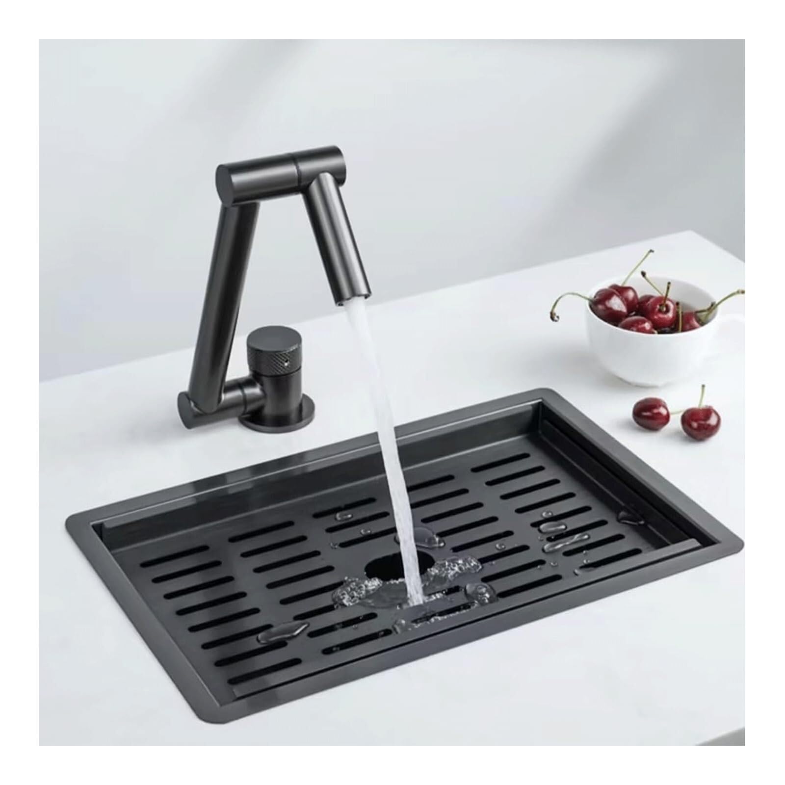 Sddpulse A Stainless Steel Kitchen Sink With Cover - Small Bar Sink, Single Bowl Vegetable Basin With Ccessories,-One Size