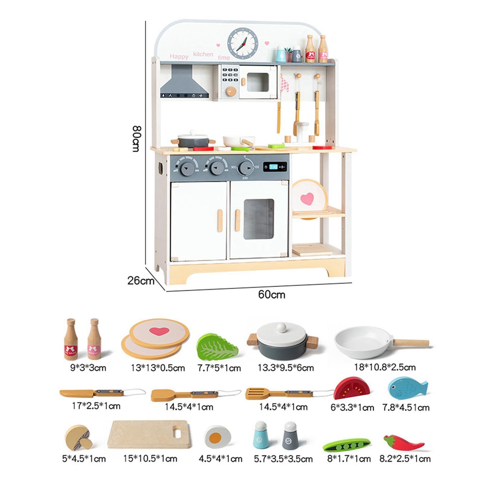 Oshhni Juego de Cocina para niños y niñas, Juego de Juguetes y gabinete,