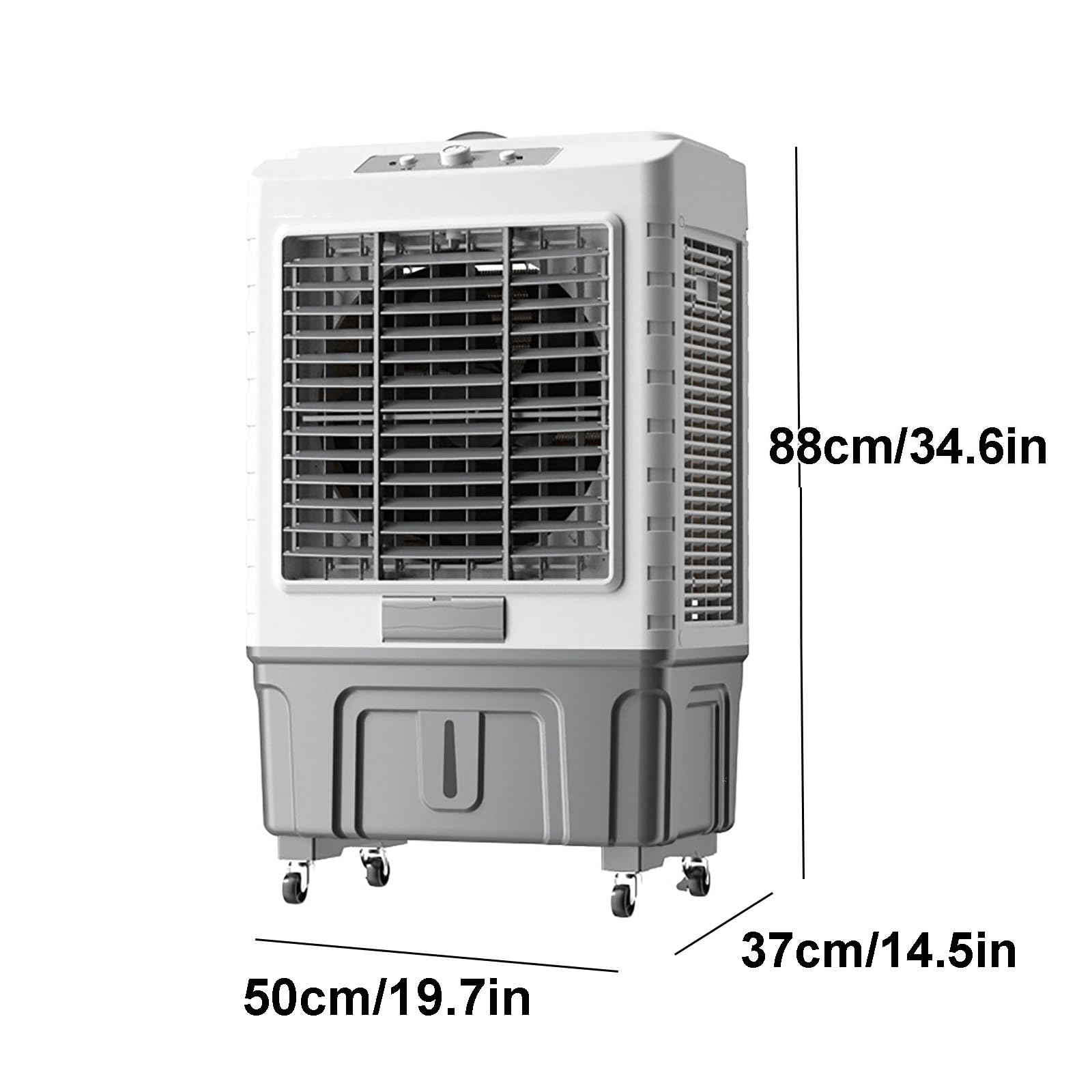 Enfriador de aire Grande Climatizador Evaporativo 3 en 1,Humidificador y Ventilador, Enfriador de aire con 6 Cajas de Hielo, para Oficina, Supermercado, Hogar