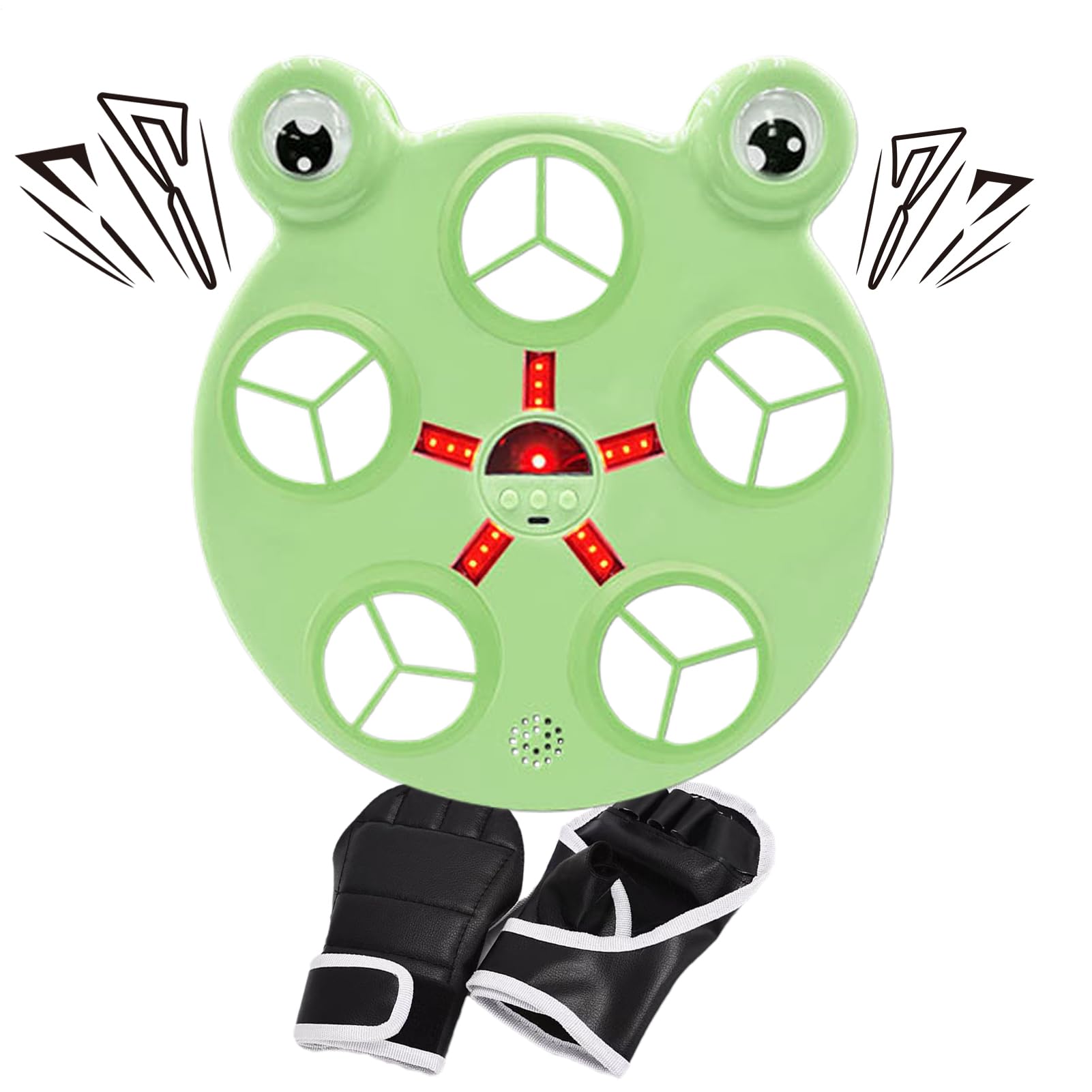 Macchina da boxe musicale intelligente – Fissaggio a parete, allenatore di battito musicale, dispositivo di allenamento a velocità regolabile con luce, attrezzatura per esercizi | Adulti Sport