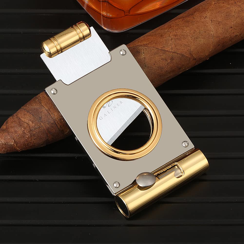 XIFEI Cigar Cutter V-Cut Guillotine 3 in 1 Straight Cut V Cutter with