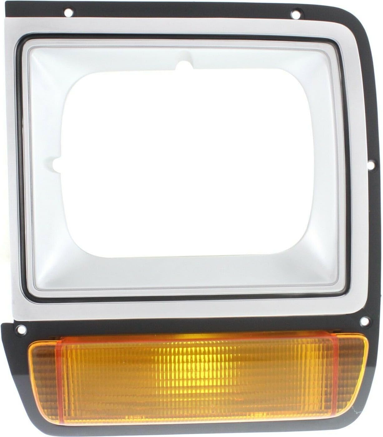 for Dodge for Ramcharger for D100 for D150 for D250 for D350 for W100 for W150 for W250 for W350 Truck Headlight Headlamp Bezel Pair Set W/Corner Parking Light Painted Silver