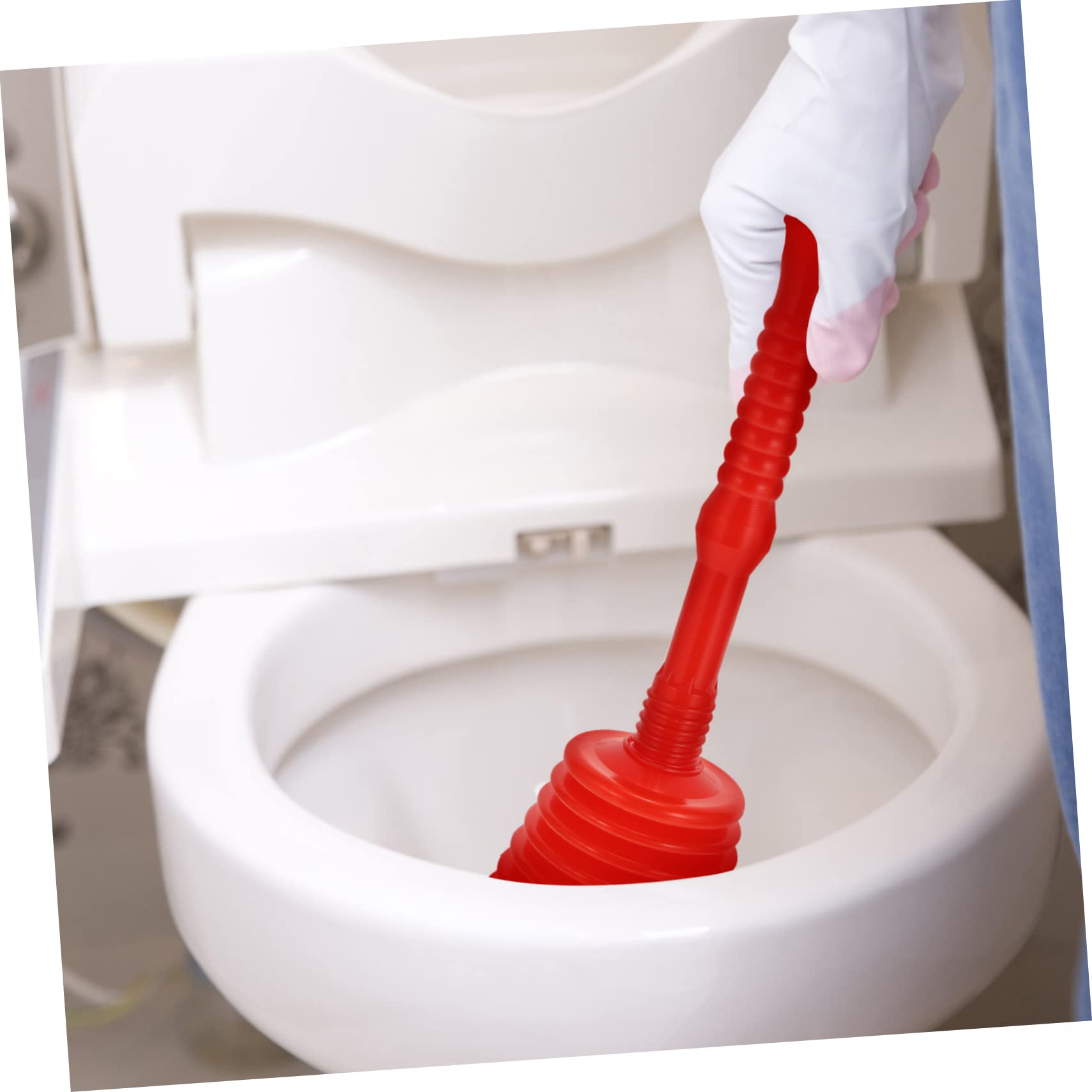 DOITOOL 2 Set Draga Fognaria Ventosa per WC Domestico Stantuffi del Lavandino del Water Detersivo WC Idropulitrice Sturatubi Sturalavandini da Bagno Detergente per Sgabelli 2 Pezzi * 2
