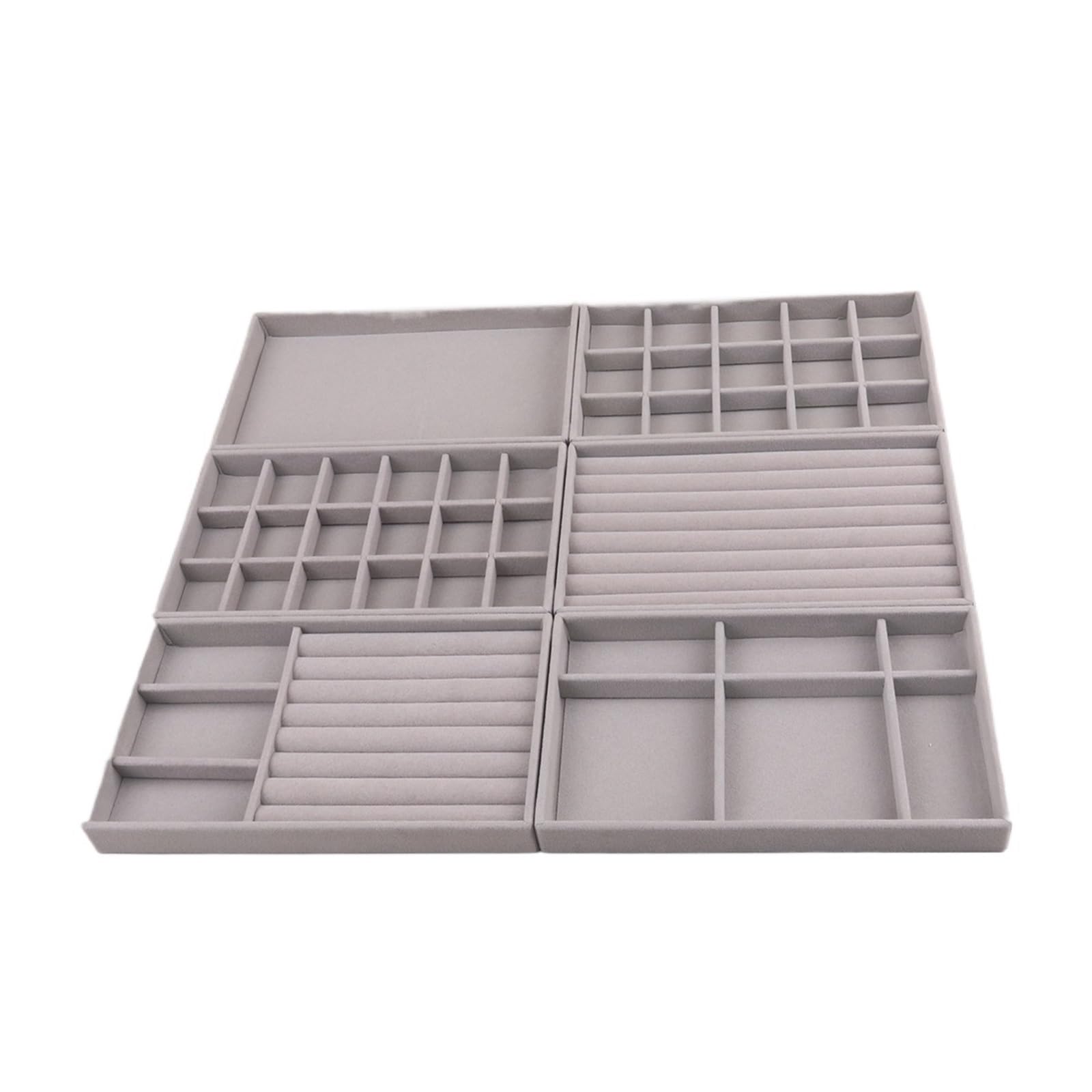 Organizador de joyas terciopelo, bandeja almacenamiento, exhibidor anillos, pulseras y collares, caja exhibición, bandejas for cajones Para Collares, Pendientes y Anillos
